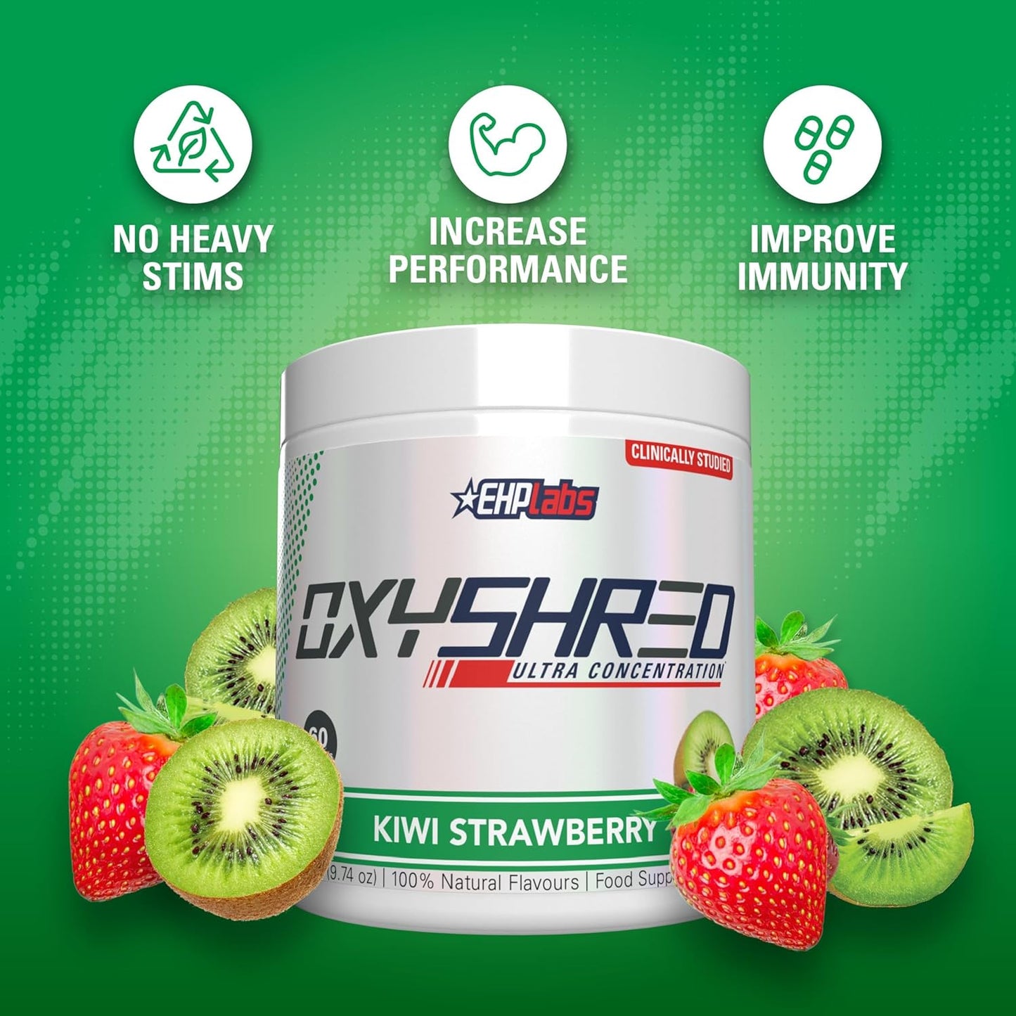 🔥Buy 2 get 1 freeOxyShred Thermogenic Fat Burner by EHPlabs - Weight Loss Supplement, (Kiwi Strawberry)
