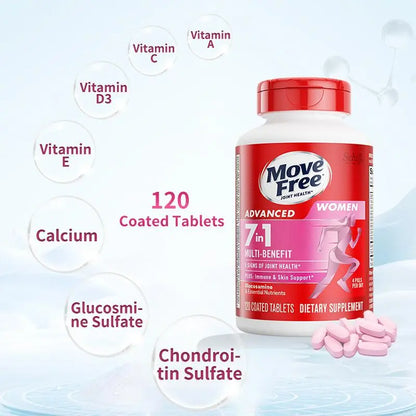 🔥Move Free Advanced Women's Joint Health 7-in-1 Glucosamine Chondroitin Plus Calcium Complex Vitamin Supplements 120 Coated Tablets Healthcare Fitness Dietary