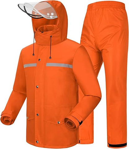 🔥Rain Suit Waterproof Jacket and Trouser Suit Raincoat for Men and Women Outdoor All-Sport Breathable Anti-storm