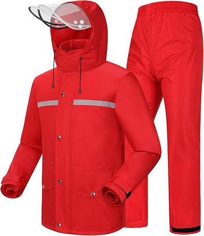 🔥Rain Suit Waterproof Jacket and Trouser Suit Raincoat for Men and Women Outdoor All-Sport Breathable Anti-storm