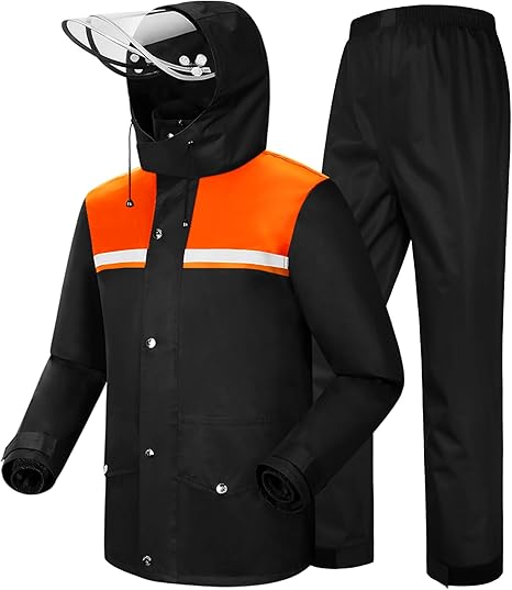 🔥Rain Suit Waterproof Jacket and Trouser Suit Raincoat for Men and Women Outdoor All-Sport Breathable Anti-storm