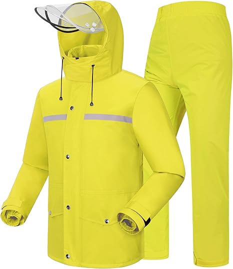 🔥Rain Suit Waterproof Jacket and Trouser Suit Raincoat for Men and Women Outdoor All-Sport Breathable Anti-storm