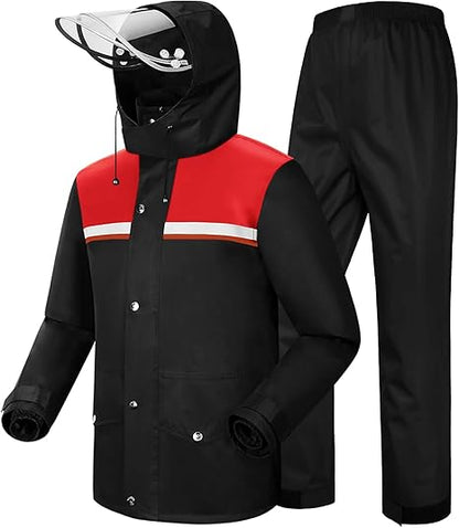 🔥Rain Suit Waterproof Jacket and Trouser Suit Raincoat for Men and Women Outdoor All-Sport Breathable Anti-storm