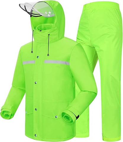 🔥Rain Suit Waterproof Jacket and Trouser Suit Raincoat for Men and Women Outdoor All-Sport Breathable Anti-storm