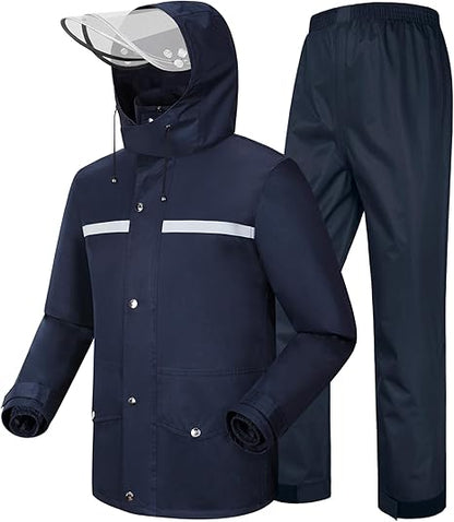 🔥Rain Suit Waterproof Jacket and Trouser Suit Raincoat for Men and Women Outdoor All-Sport Breathable Anti-storm