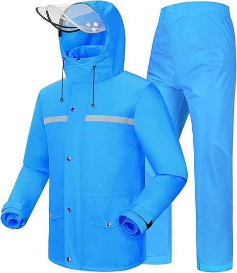 🔥Rain Suit Waterproof Jacket and Trouser Suit Raincoat for Men and Women Outdoor All-Sport Breathable Anti-storm