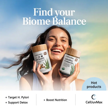 🔥Gut Health Bundle - Gut Health + Spirulina & Chlorella - Natural Supplement Bundle - Prebiotics Probiotics Dietary