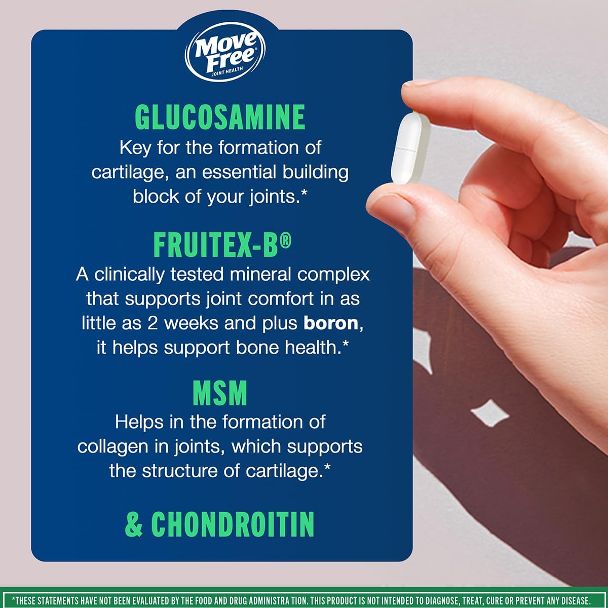 🔥Move Free Advanced Women's Joint Health 7-in-1 Glucosamine Chondroitin Plus Calcium Complex Vitamin Supplements 120 Coated Tablets Healthcare Fitness Dietary