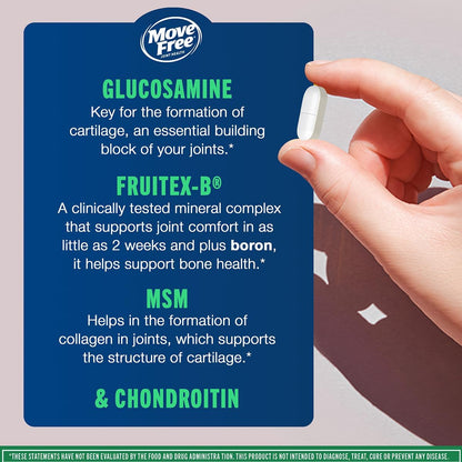 🔥Move Free Advanced Women's Joint Health 7-in-1 Glucosamine Chondroitin Plus Calcium Complex Vitamin Supplements 120 Coated Tablets Healthcare Fitness Dietary