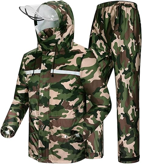 🔥Rain Suit Waterproof Jacket and Trouser Suit Raincoat for Men and Women Outdoor All-Sport Breathable Anti-storm