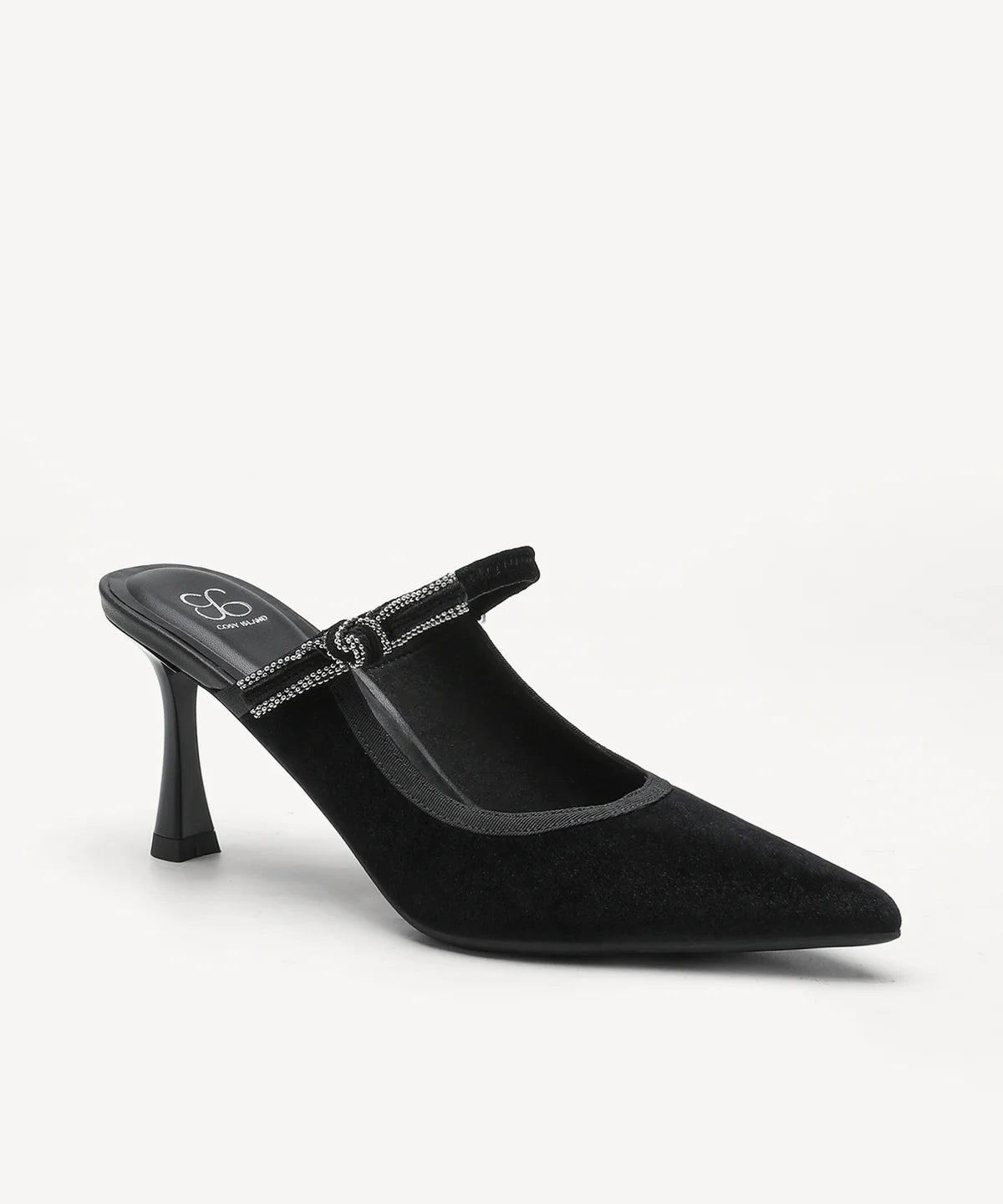 GraceLithe Velvet Bow Pointed Toe Heeled ules