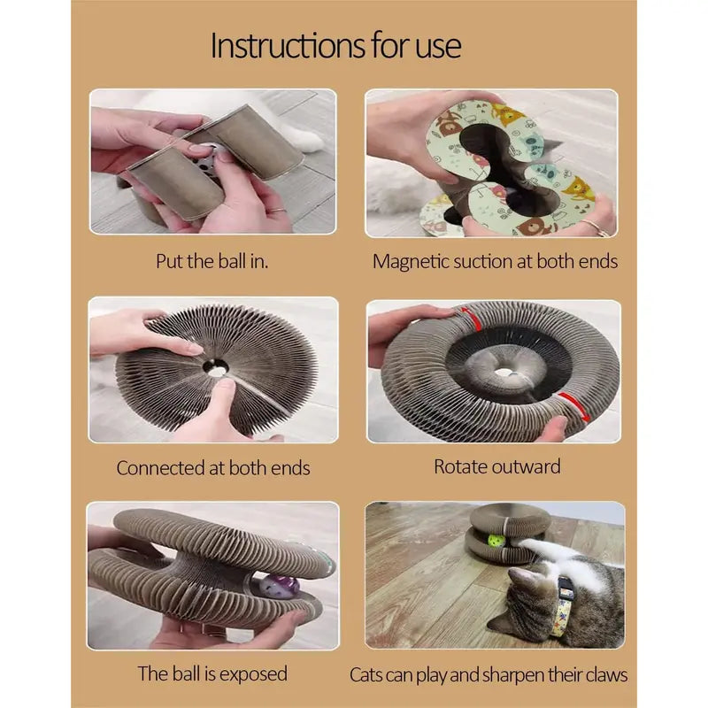 🔥-25% Magic Organ Cat Scratcher Board Cat Ball Adventure The Ultimate Interactive Mental Physical Exercise for Indoor Cats Toy