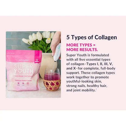 🔥BUY MORE SAVEMORE Skinny Fit Super Youth Peptides Tropical Punch Flavor Multi-Collagen Supplements