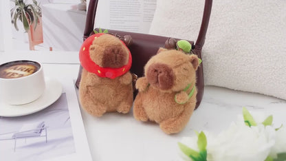 🔥Buy one get one free Capybara Plush Keychain,Cute Keychain Capybara Stuffed Animal,Soft Capybara Plush Toys Key Chain,Kawaii Plushie Stuffed Toys for Kids Adults Birthday