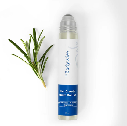 Be Bodywise Avancerad Hårväxt Roll-On-Serum | 3% Rosmarin | 2% Aminexil | 3% Redensyl | 2% Anagain | Präcisionsapplicator för skägg hud | Utan parabener och sulfater | Icke oliv och utan röra
