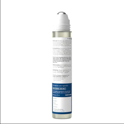 Be Bodywise Avancerad Hårväxt Roll-On-Serum | 3% Rosmarin | 2% Aminexil | 3% Redensyl | 2% Anagain | Präcisionsapplicator för skägg hud | Utan parabener och sulfater | Icke oliv och utan röra